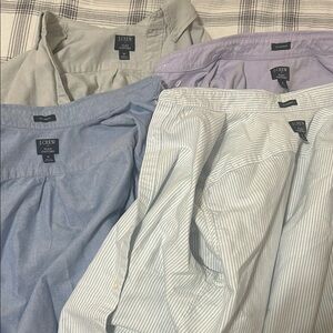 J.Crew Men's Shirt Collection - Blue, Purple, Gray 4 Oxford Shirts size M